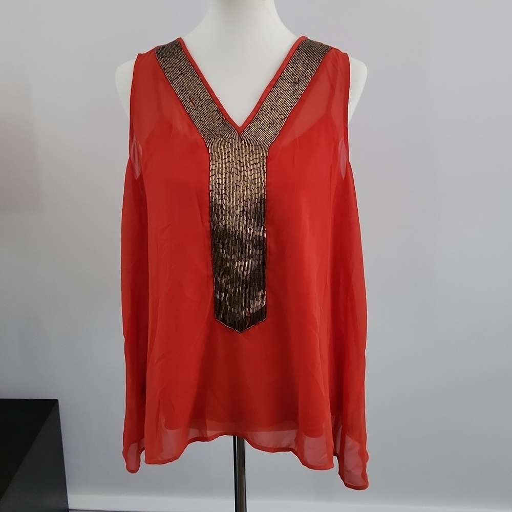 NWT Gold Breaded 2-Piece Top